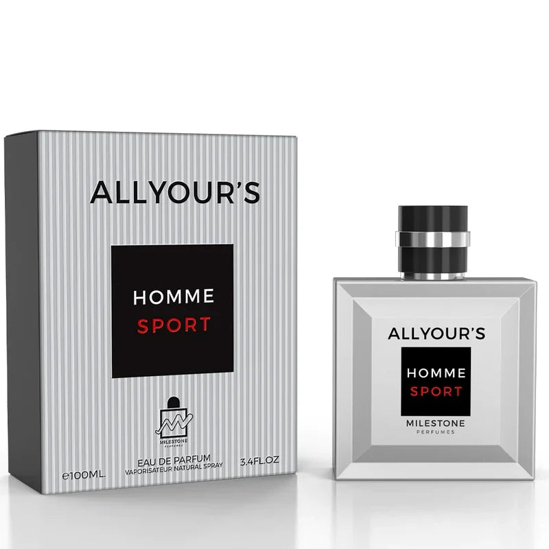 All yours Homme sport EDP 3.4 oz /100ml (Inspired by Chanel Allure pour homme)